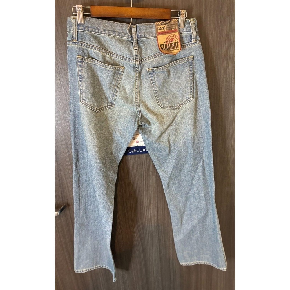 Old Navy Jeans Men's 30 X 30 Blue Denim Stretch 5-Pocket Straight Leg Zip Fly